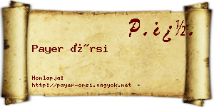 Payer Örsi névjegykártya
