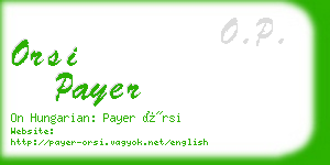 orsi payer business card